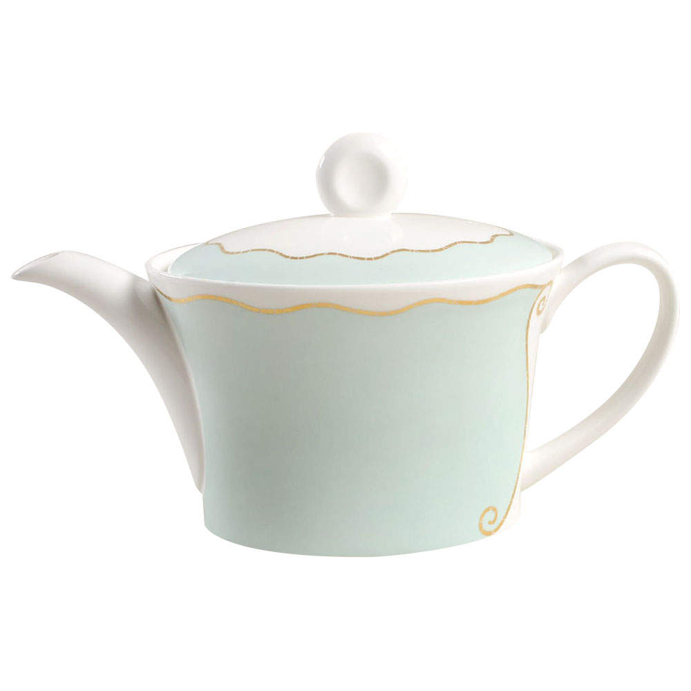 Frivolous Green Teapot & Lid by Royal Doulton-1