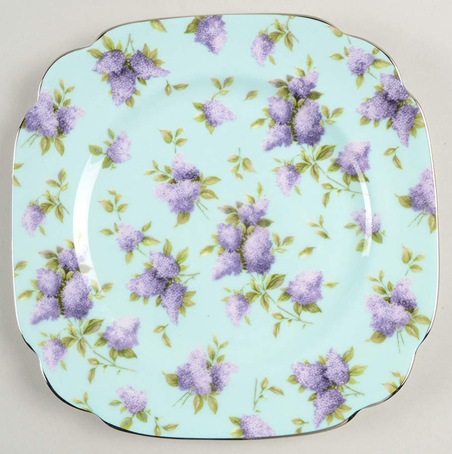 Lilac Lane Platinum Square Accent Salad Plate by Royal Albert-1