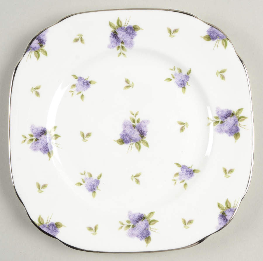 Lilac Lane Platinum Square Bread & Butter Plate by Royal Albert-1