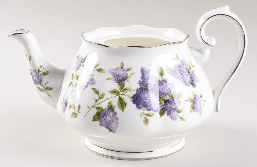 Lilac Lane Platinum Teapot No Lid by Royal Albert-1