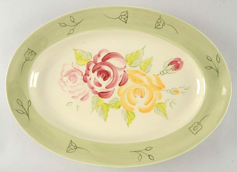 Rose Garden 17" Oval Serving Platter by Royal Albert-1