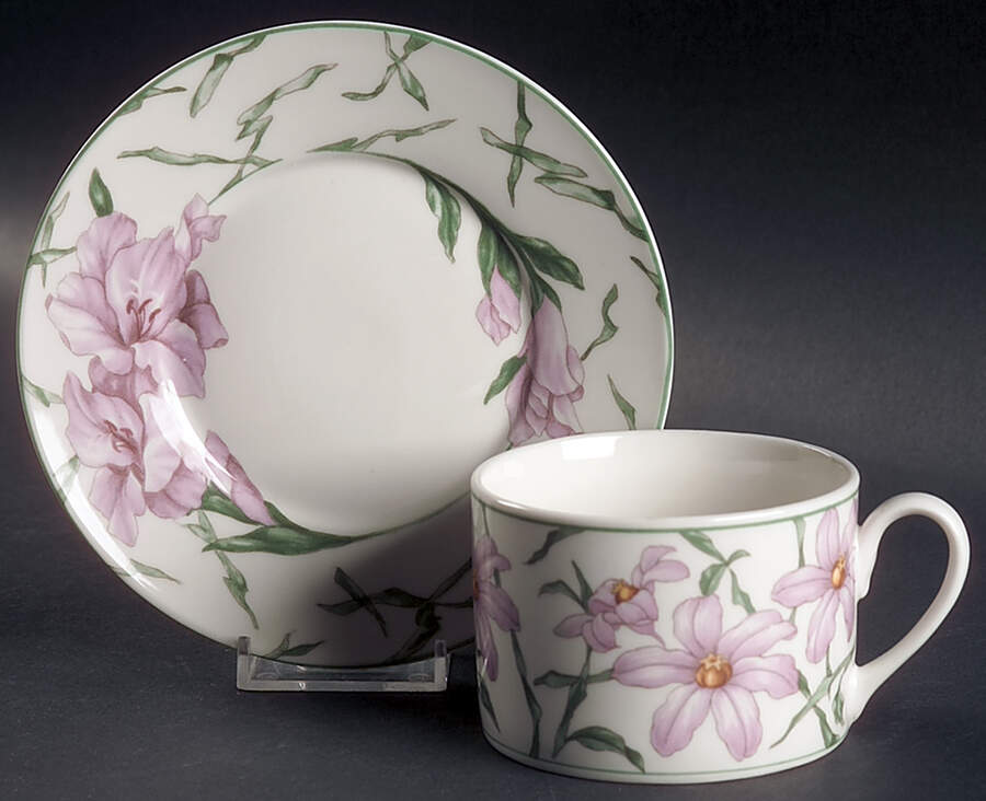Rhapsody Flat Cup & Saucer Set by Retroneu-1