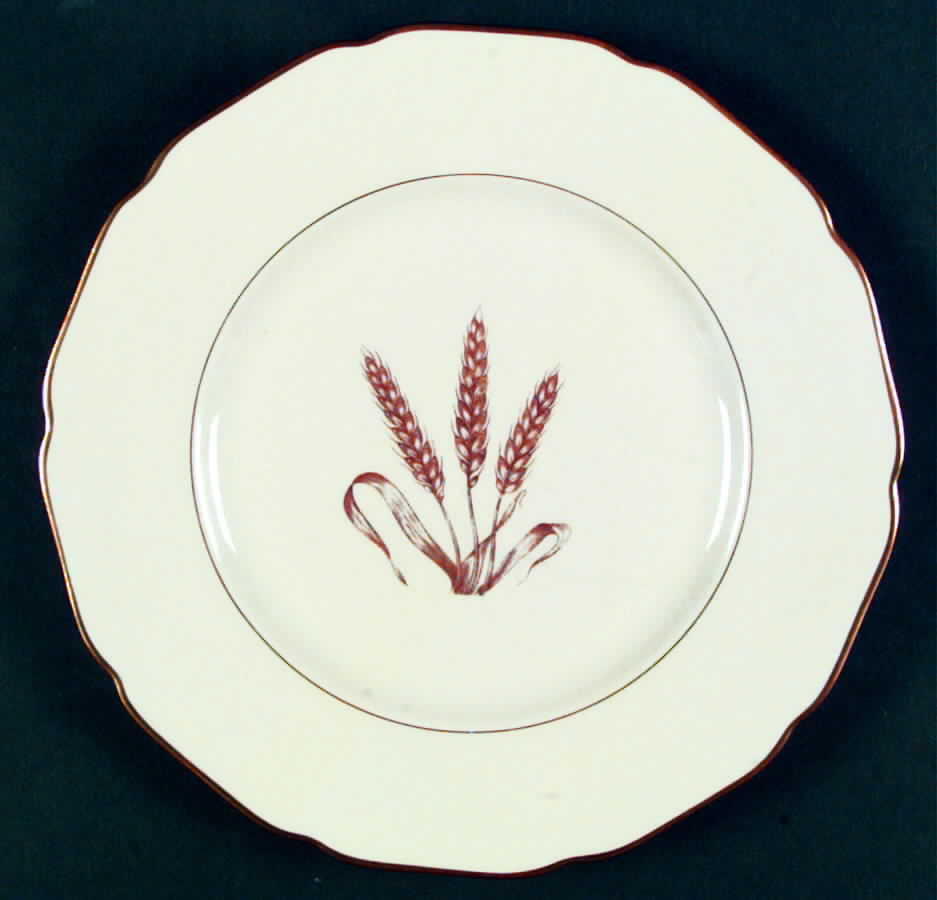 Golden Wheat (Scalloped) Dinner Plate by Royal York (Germany)-1