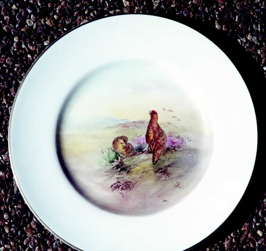 Red Grouse Dinner Plate by Royal Worcester-1