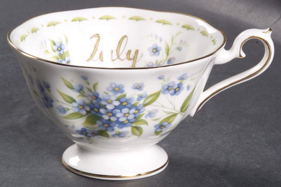 Flower of The Month (Newer, Hampton) Footed Cup by Royal Albert-1