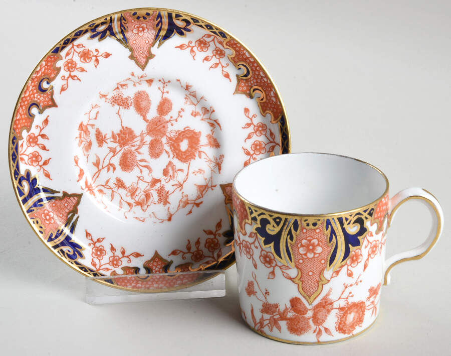 2412 Flat Demitasse Cup & Saucer Set by Royal Crown Derby-1