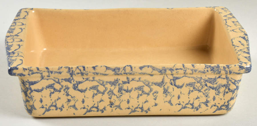 Spongeware Blue 12" Rectangular Baker by Robinson - Ransbottom-1