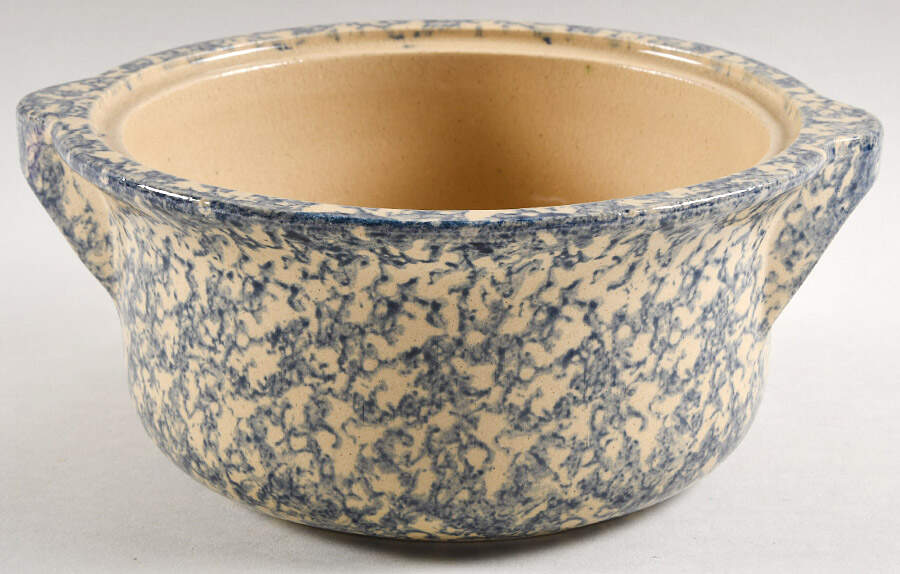 Spongeware Blue 1.5 Quart Round Casserole No Lid by Robinson - Ransbottom-1