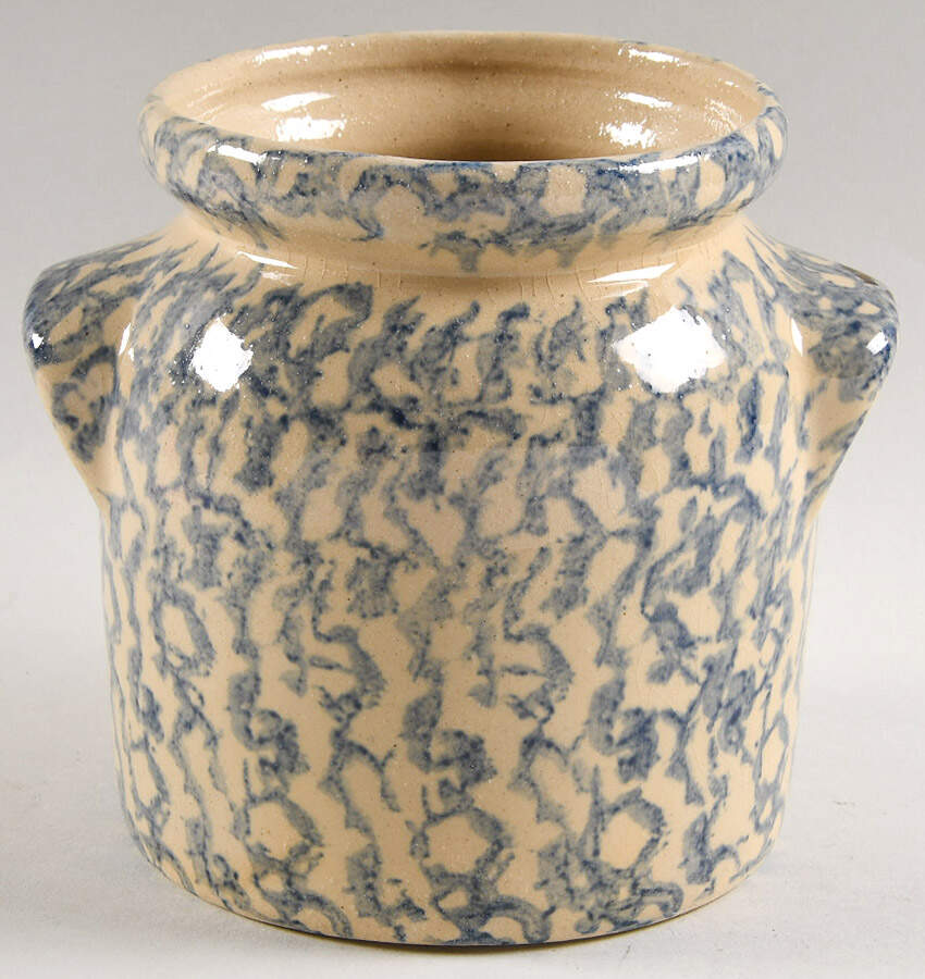 Spongeware Blue Small Canister No Lid by Robinson - Ransbottom-1