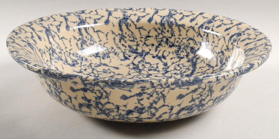 Spongeware Blue Bowl for 96 Oz Pitcher & Bowl by Robinson - Ransbottom-1