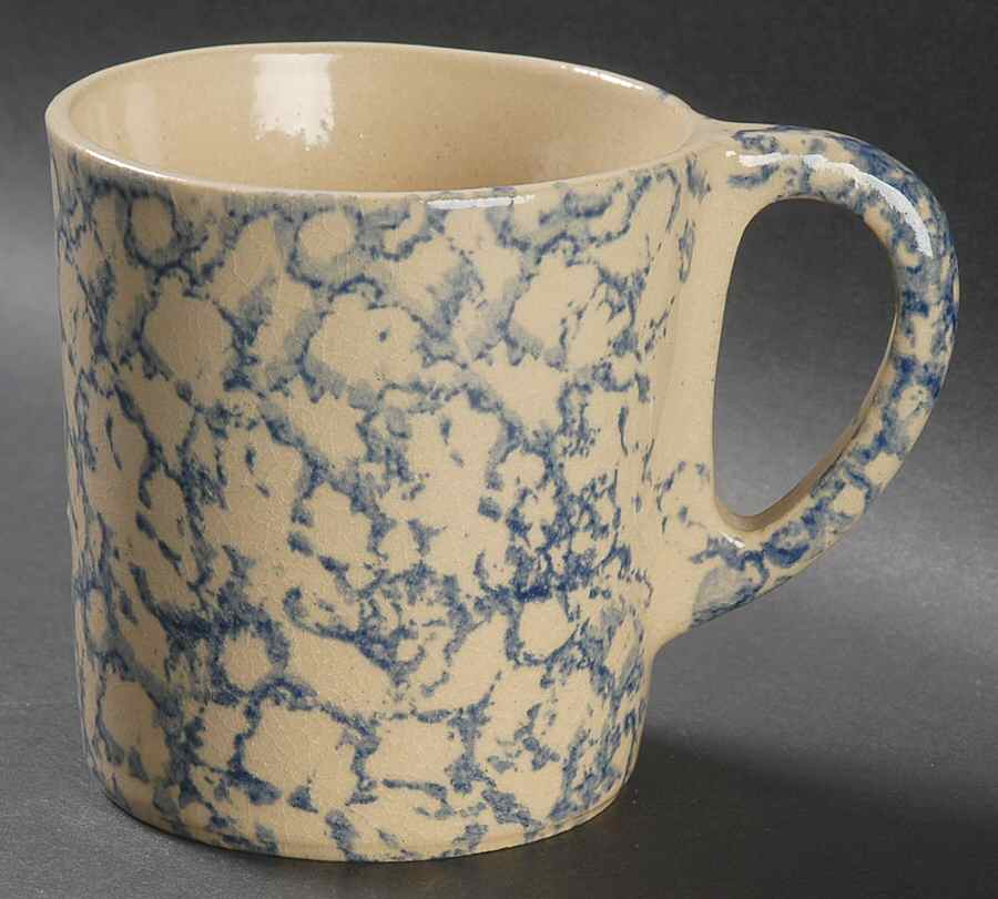 Spongeware Blue Mug by Robinson - Ransbottom-1
