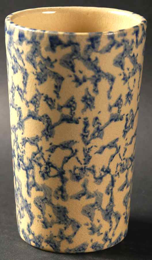 Spongeware Blue Tall China Tumbler by Robinson - Ransbottom-1