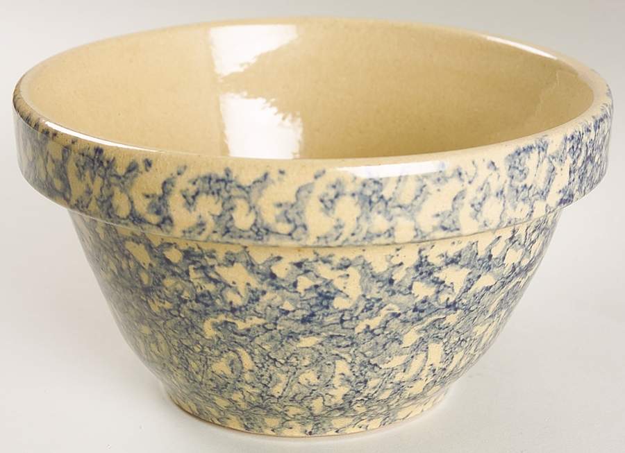 Spongeware Blue 7" Mixing Bowl by Robinson - Ransbottom-1