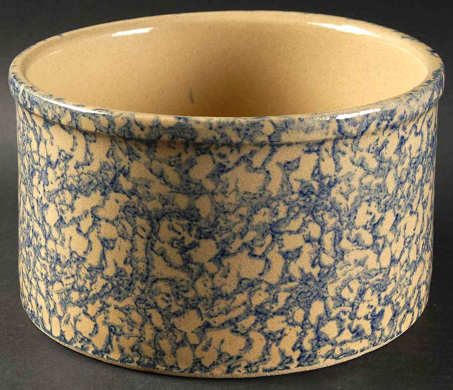 Spongeware Blue 2 Quart Low Jar by Robinson - Ransbottom-1