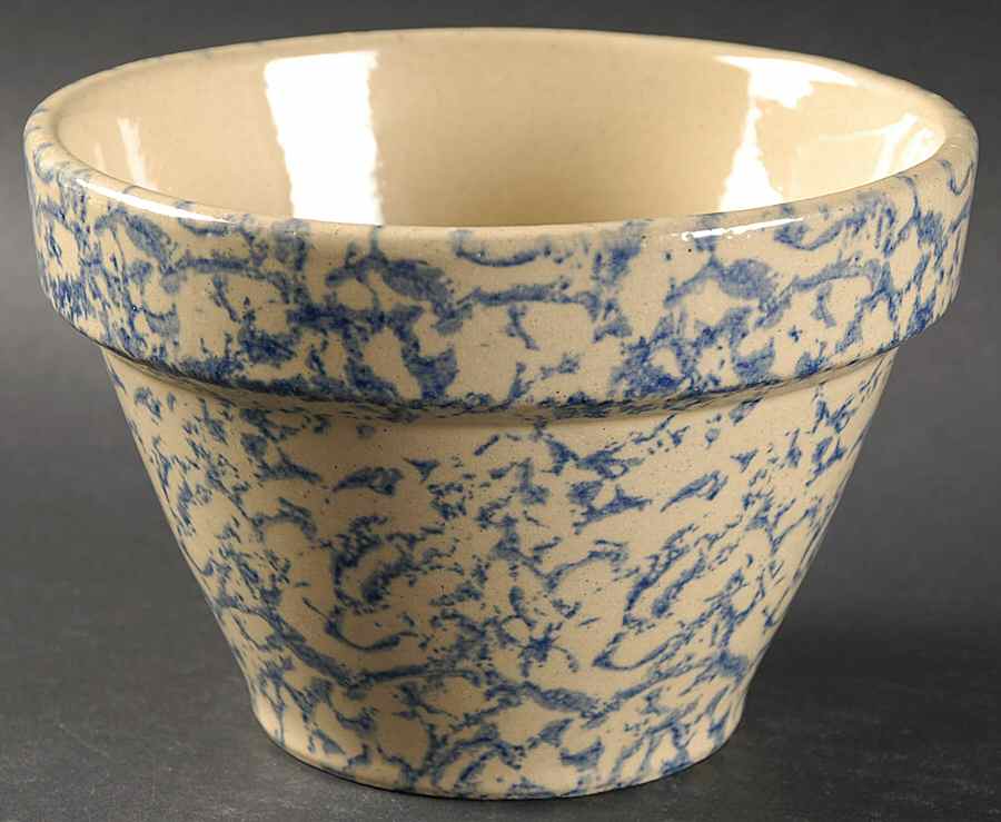 Spongeware Blue 6" Mixing Bowl by Robinson - Ransbottom-1