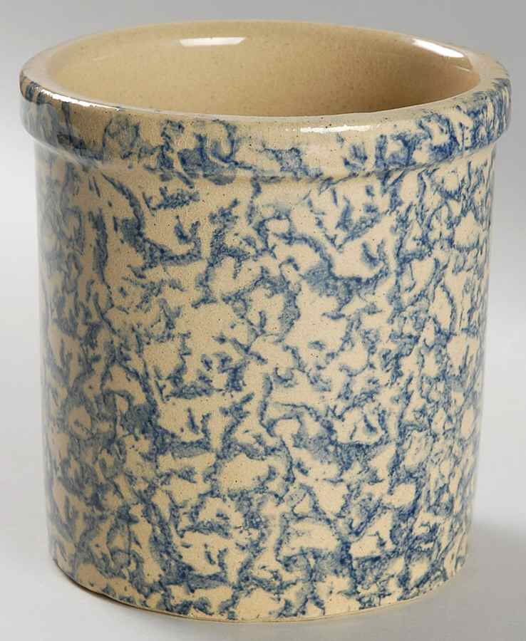 Spongeware Blue 1 Quart High Jar by Robinson - Ransbottom-1