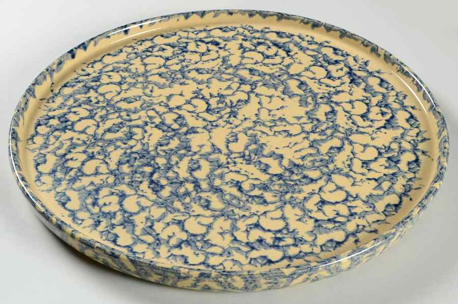Spongeware Blue 12" Pizza Tray by Robinson - Ransbottom-1