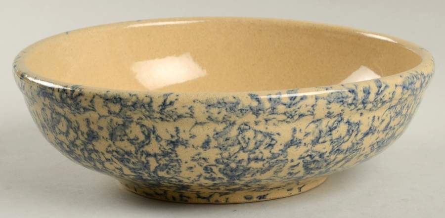 Spongeware Blue Coupe Soup Bowl by Robinson - Ransbottom-1