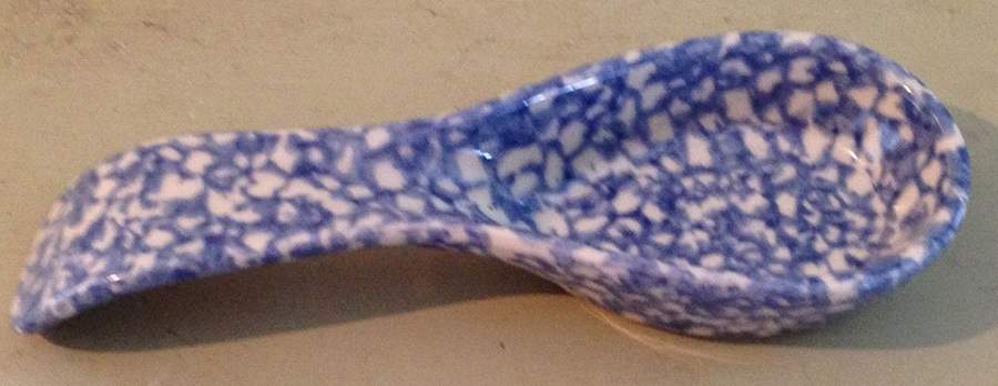 Spongeware Blue Spoon Rest/Holder (Holds 1 Spoon) by Robinson - Ransbottom-1