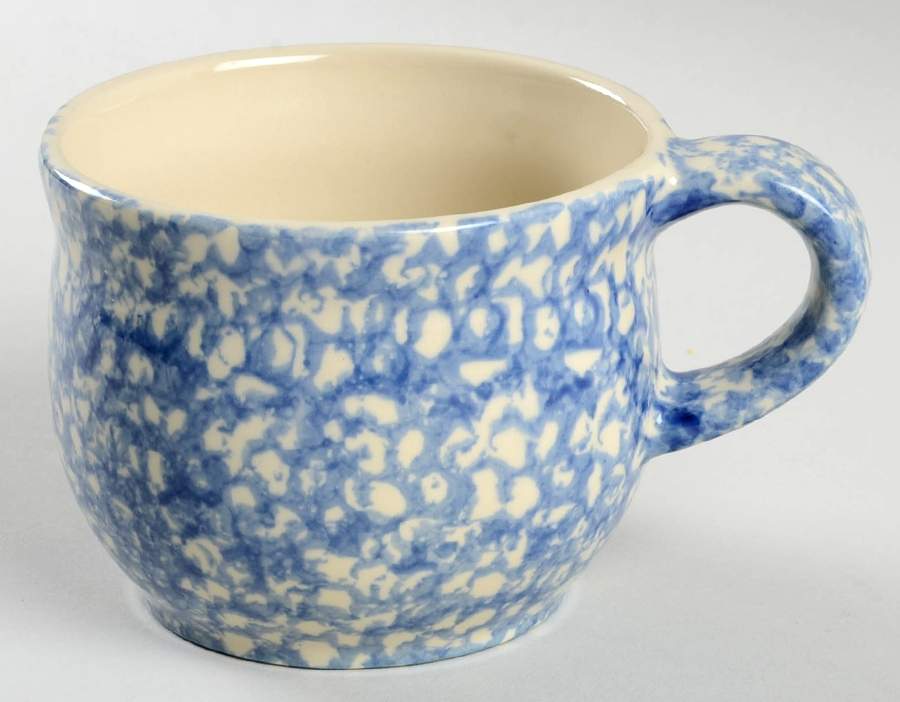 Spongeware Blue Mug by Robinson - Ransbottom-1