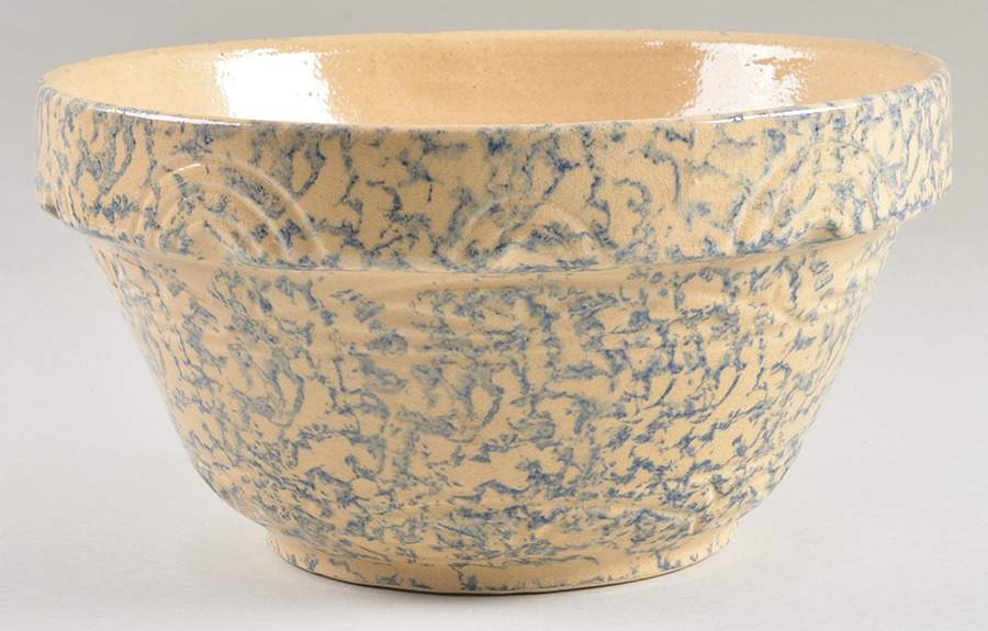 Spongeware Blue 10" Mixing Bowl by Robinson - Ransbottom-1