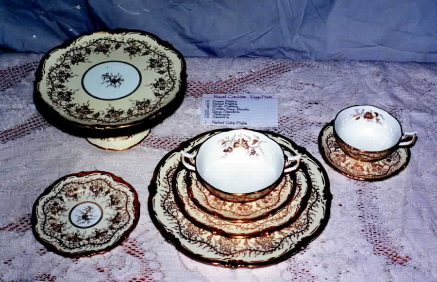 King's Plate Cream Flat Cream Soup Bowl & Saucer Set by Royal Cauldon-1