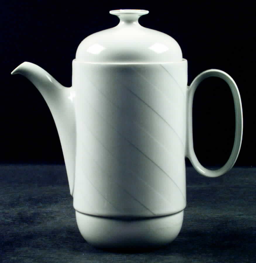 White On White Coffee Pot & Lid by Rosenthal - Continental-1