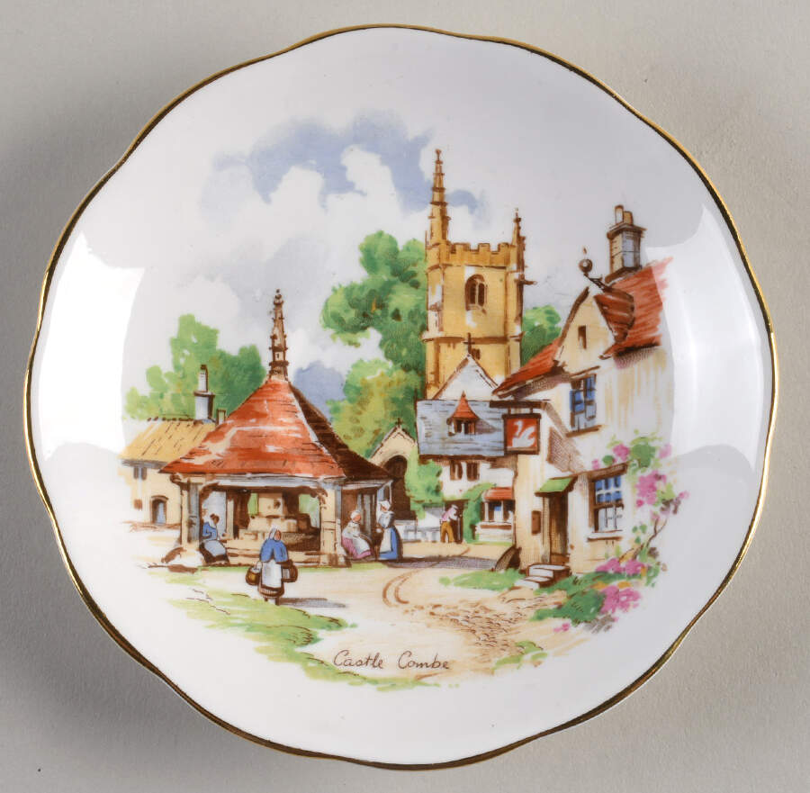 Beautiful Britain Saucer by Roslyn (England)-1