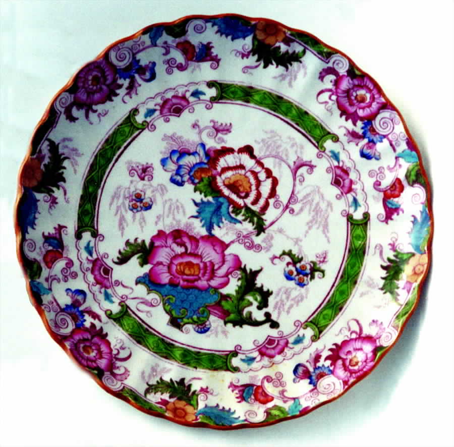 Bentick Green (Fluted) Salad Plate by Royal Cauldon-1