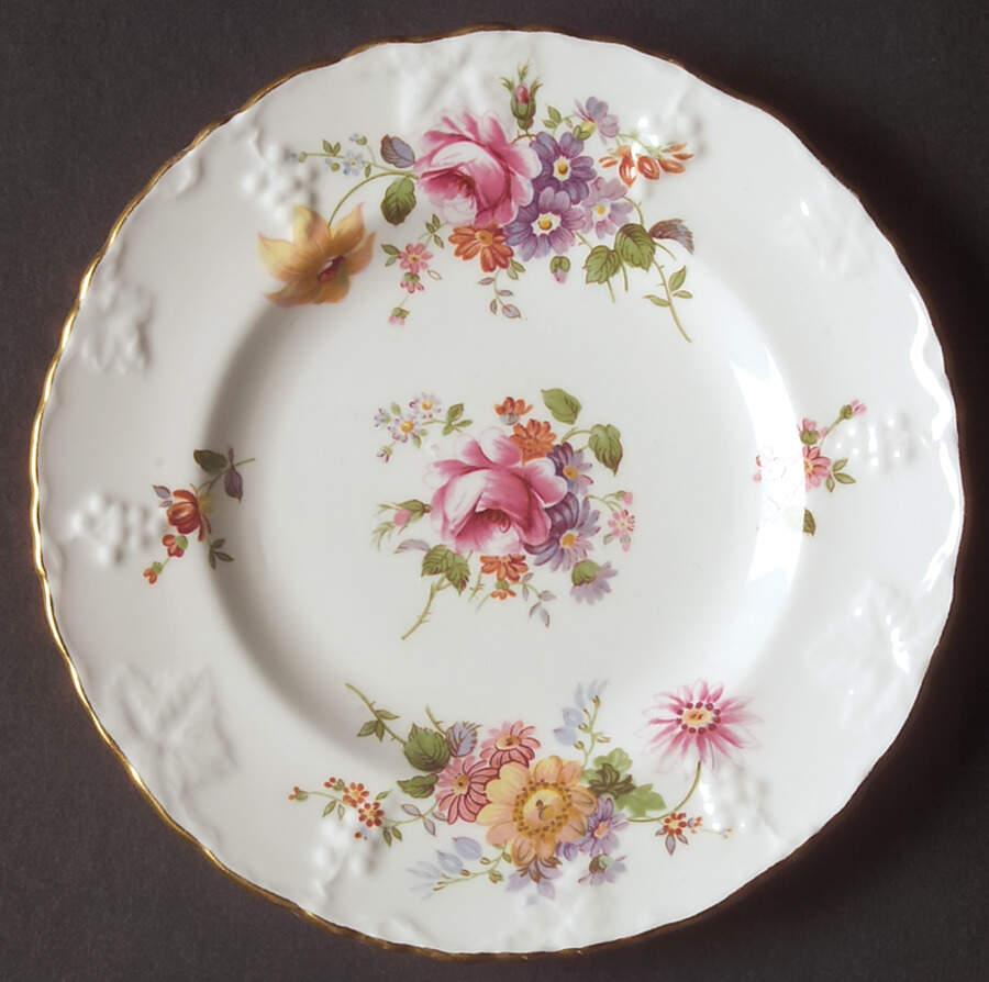 Derby Posies (Vine Shape) Bread & Butter Plate by Royal Crown Derby-1