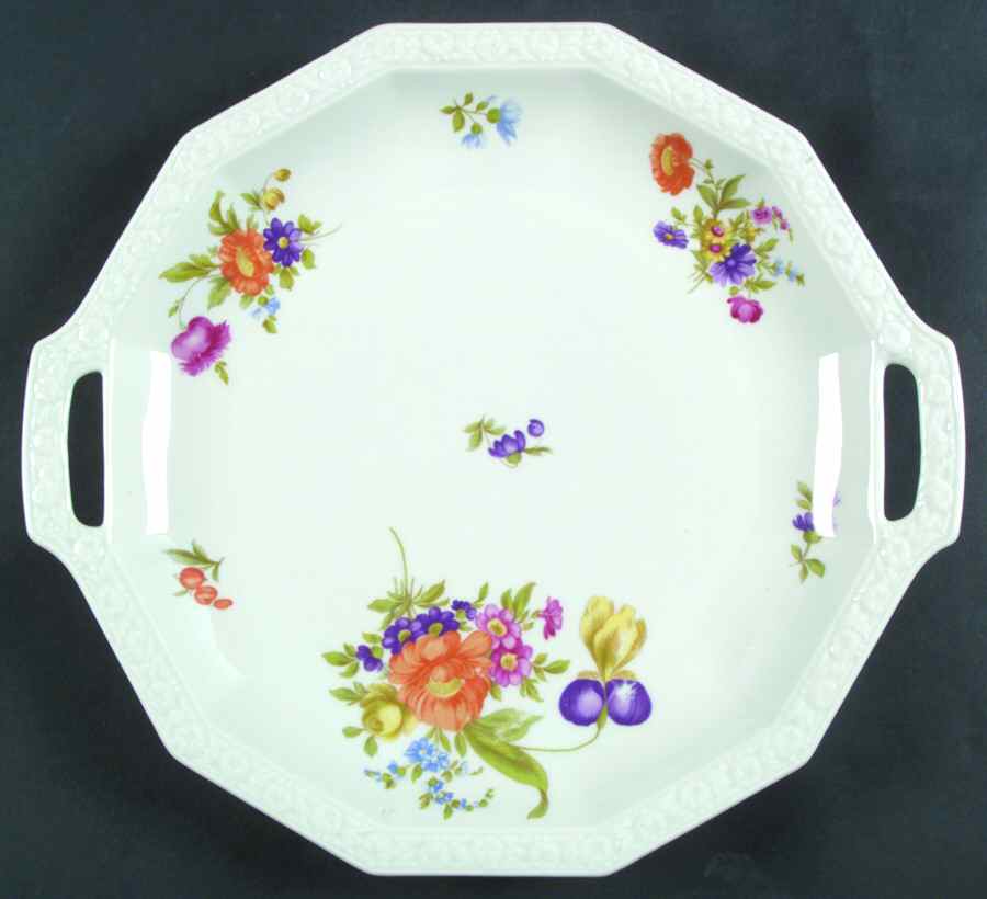 Flowers (Maria Stamp) Handled Cake Plate by Rosenthal - Continental-1