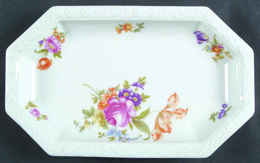 Flowers (Maria Stamp) 11" Oval Serving Platter by Rosenthal - Continental-1