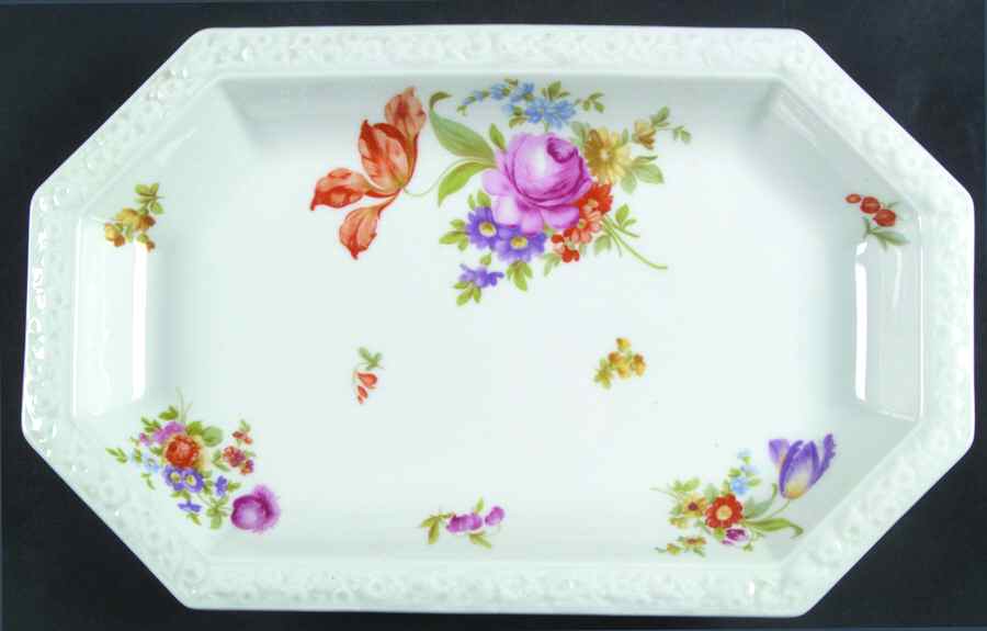 Flowers (Maria Stamp) 12" Oval Serving Platter by Rosenthal - Continental-1