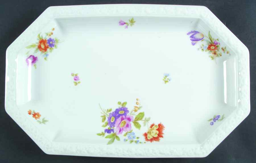 Flowers (Maria Stamp) 14" Oval Serving Platter by Rosenthal - Continental-1