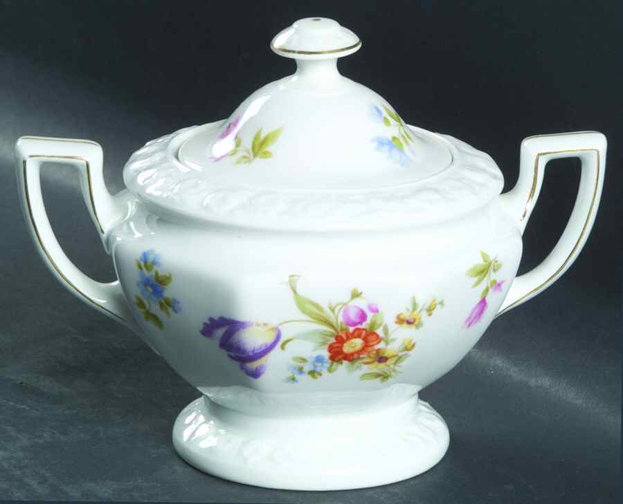 Flowers (Maria Stamp) Sugar Bowl & Lid by Rosenthal - Continental-1