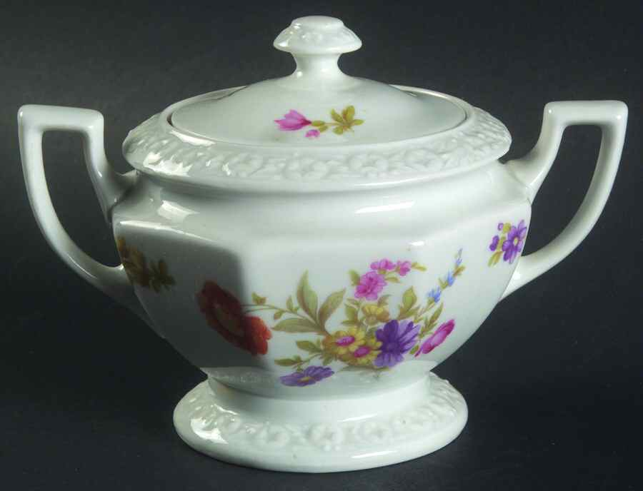Flowers (Maria Stamp) Mini Sugar Bowl & Lid by Rosenthal - Continental-1