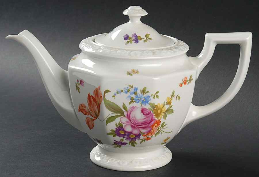 Flowers (Maria Stamp) Teapot & Lid by Rosenthal - Continental-1
