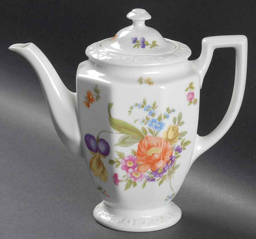 Flowers (Maria Stamp) Mini Coffee Pot & Lid by Rosenthal - Continental-1