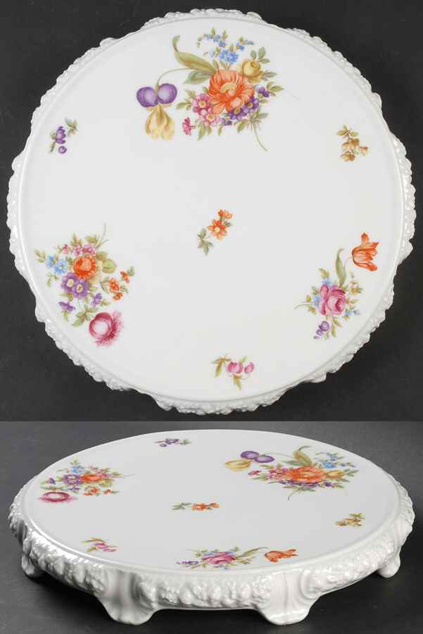 Flowers (Maria Stamp) Footed Cake Plate by Rosenthal - Continental-1