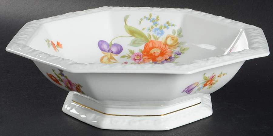 Flowers (Maria Stamp) 10" Round Vegetable Bowl by Rosenthal - Continental-1