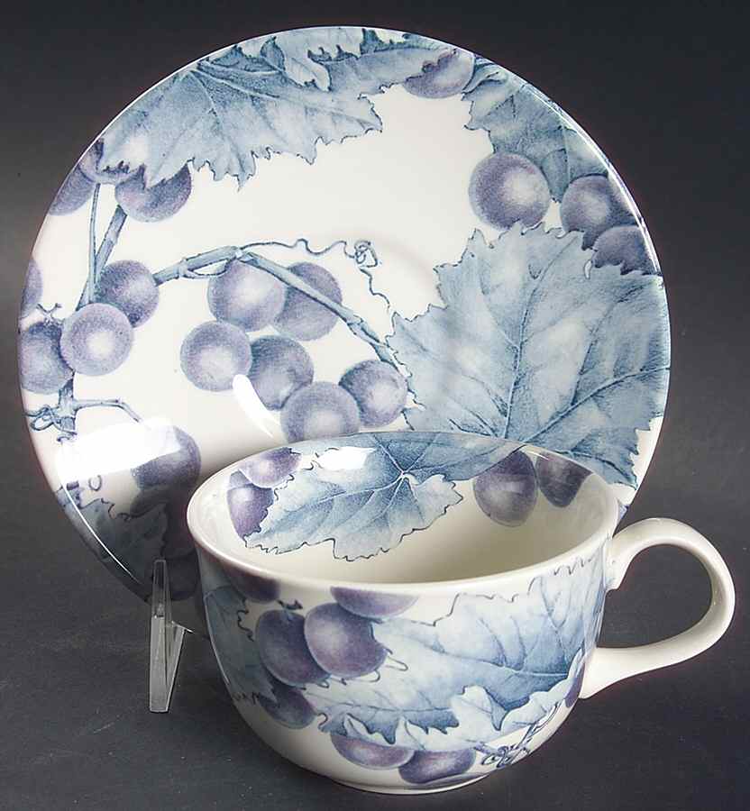 Bordeaux Flat Cup & Saucer Set by Royal Stafford-1