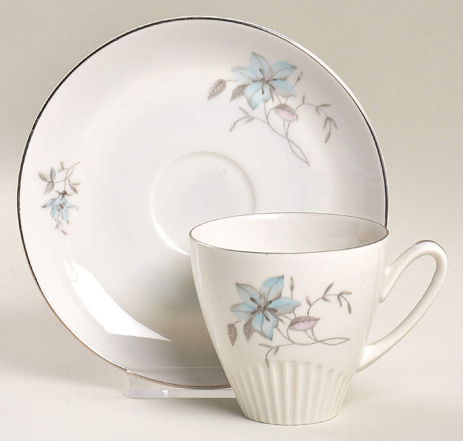 Fantasy Flat Demitasse Cup & Saucer Set by Royal Bohemian-1