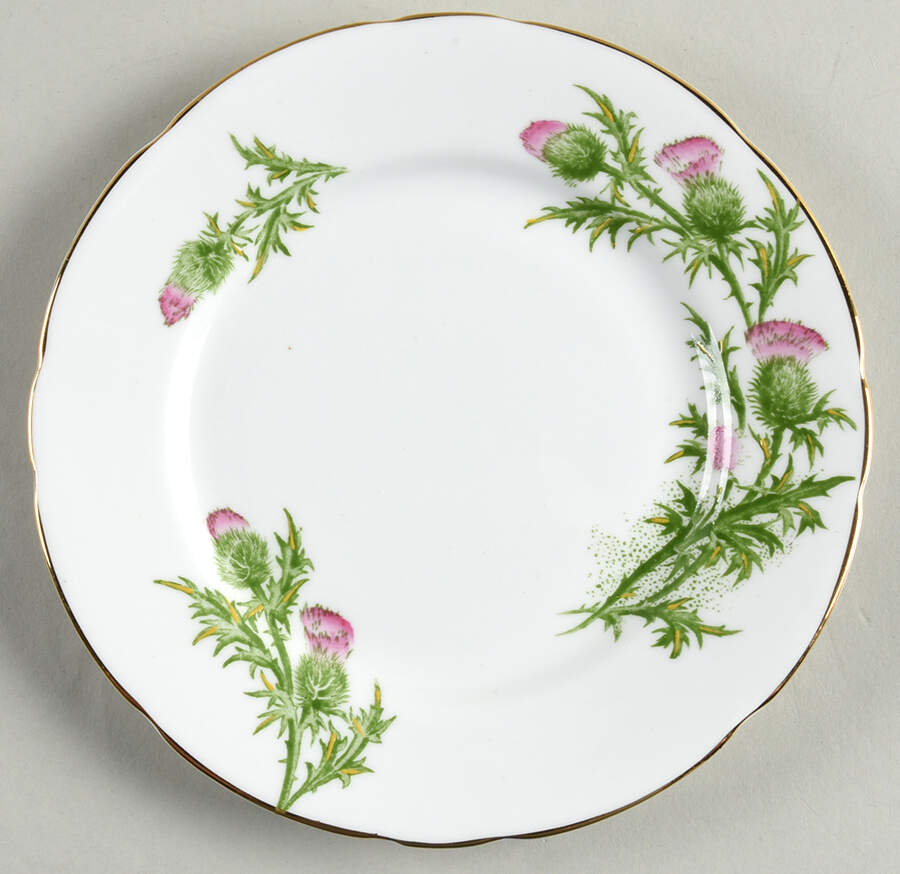 Scotch Thistle Bread & Butter Plate by Royal Stafford-1