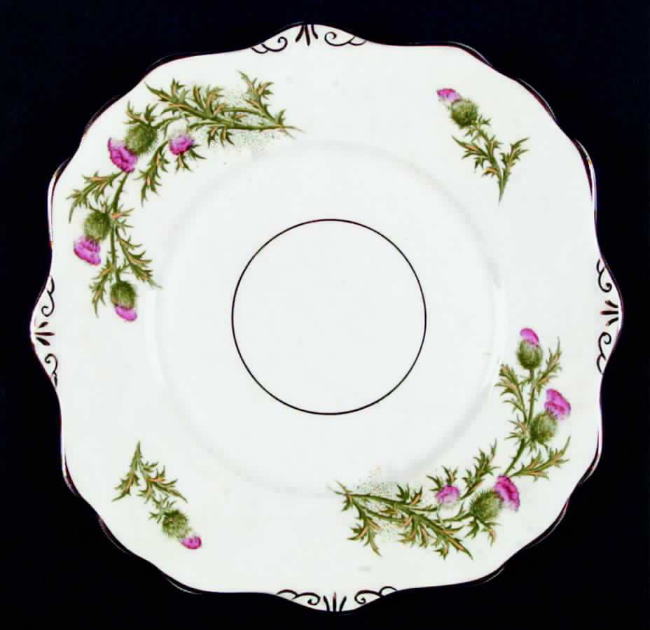 Scotch Thistle Square Handled Cake Plate by Royal Stafford-1