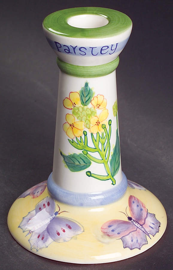Herb Garden Ceramics (Accessories) 5" Candlestick by Royal Worcester-1
