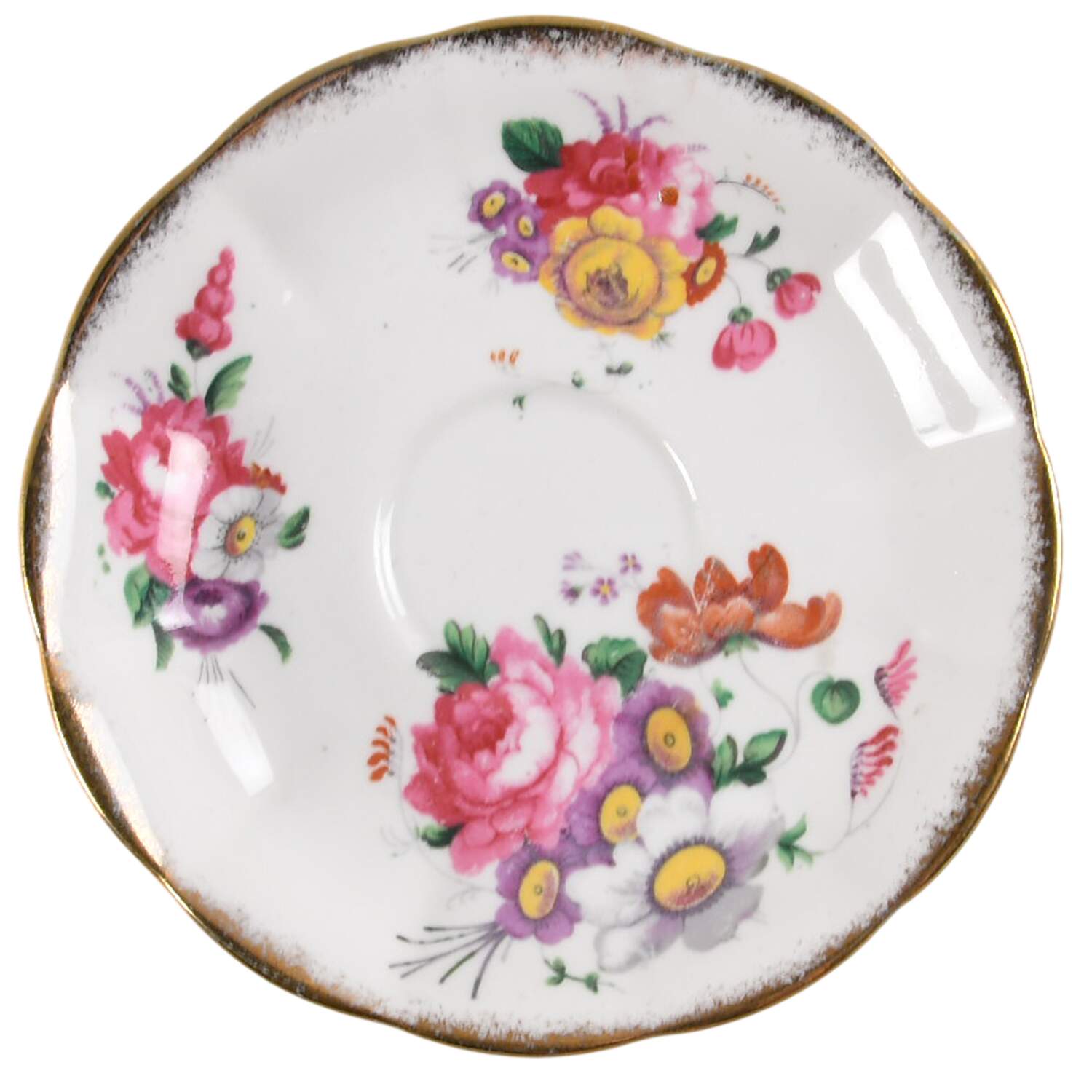 Lady Angela (Scalloped Gold Trim) Saucer by Royal Albert-1