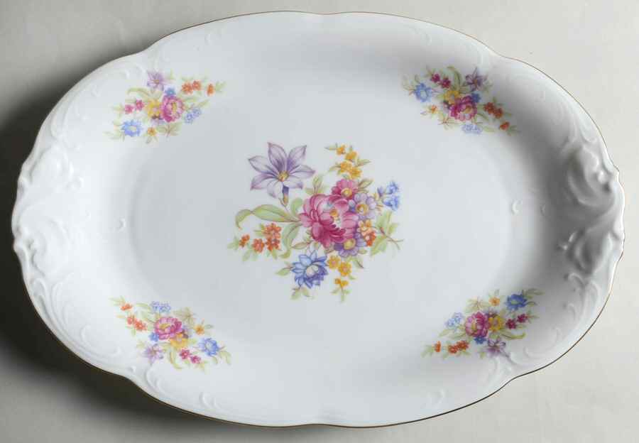 RKT1 13" Oval Serving Platter by Royal Kent (Poland)-1
