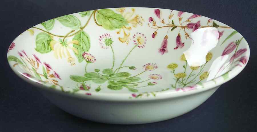 Hedgerow (Earthenware, Wildflowers) Coupe Cereal Bowl by Royal Stafford-1