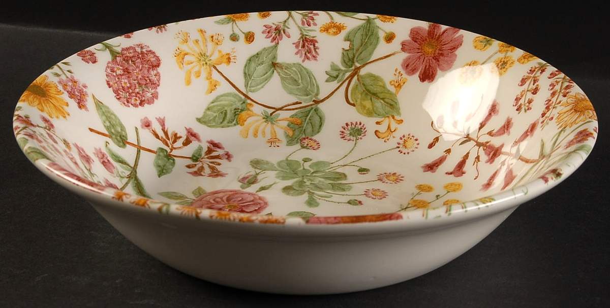 Hedgerow (Earthenware, Wildflowers) 9" Round Serving Bowl by Royal Stafford-1