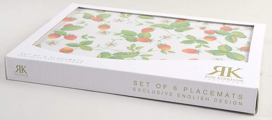 Alpine Strawberry (Set of 6) Corkboard Placemats by Roy Kirkham-1